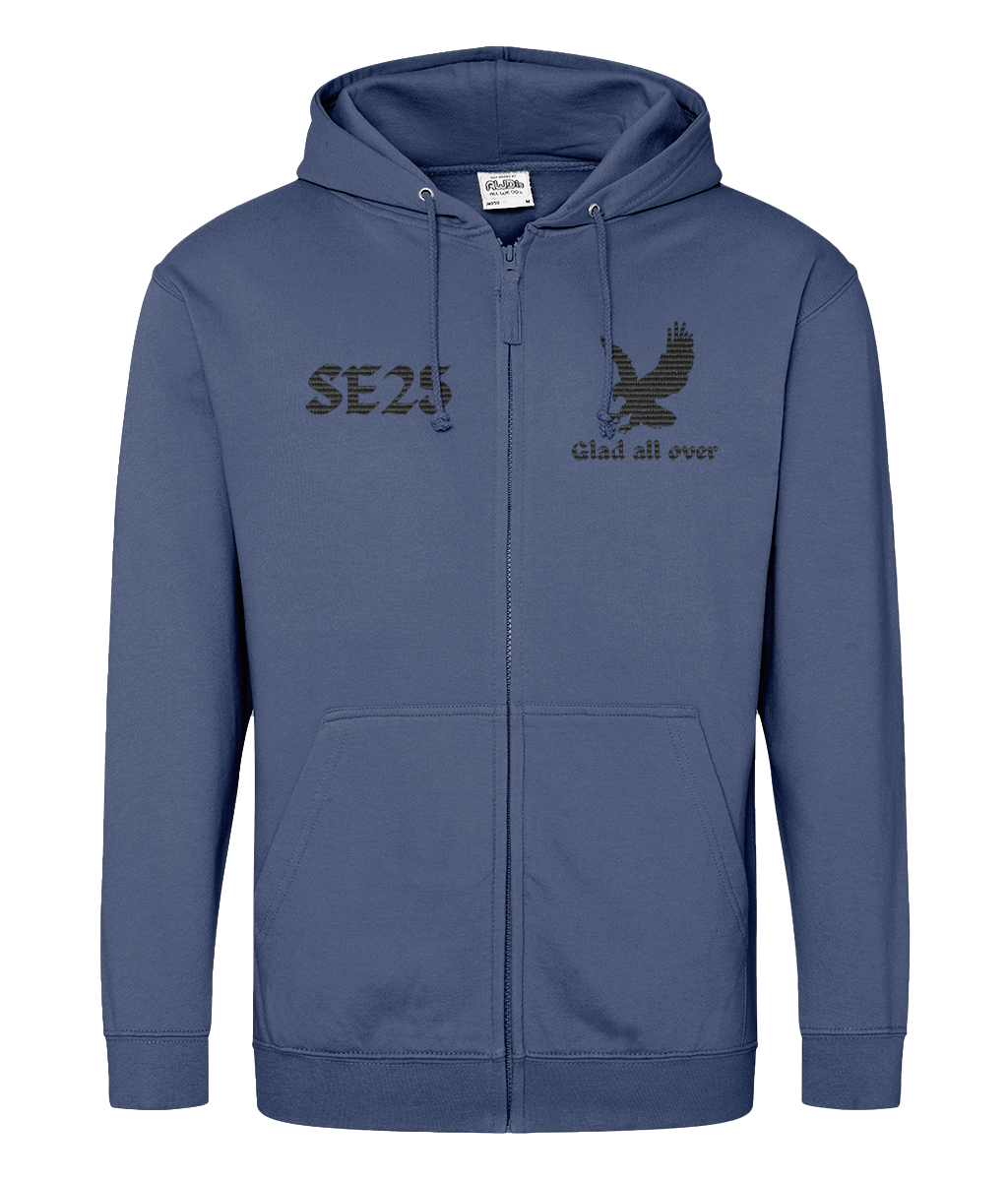 Eagle Glad All Over SE25 | Crystal Palace | Embroidery | Zip Hoodie
