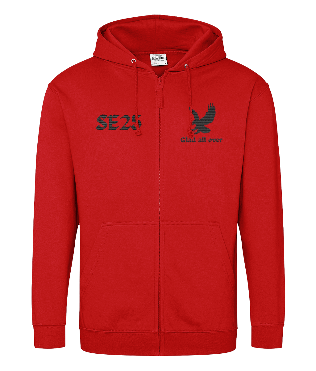 Eagle Glad All Over SE25 | Crystal Palace | Embroidery | Zip Hoodie