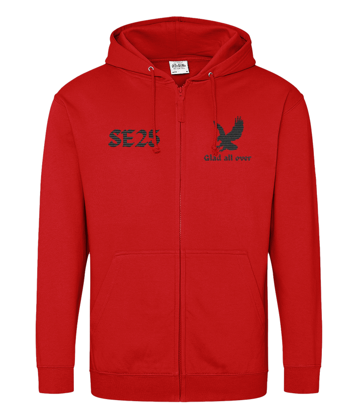 Eagle Glad All Over SE25 | Crystal Palace | Embroidery | Zip Hoodie
