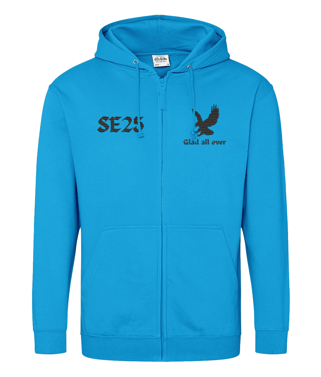 Eagle Glad All Over SE25 | Crystal Palace | Embroidery | Zip Hoodie