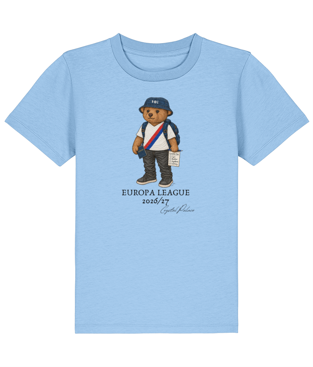 Selby Europa League printed Crystal Palace kids tee in Blue Soul, Legends in Thread