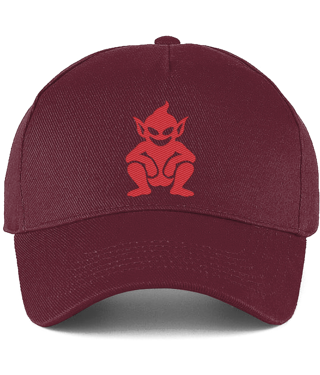 Lincoln Imp embroidered Lincoln City baseball cap in Burgundy, Legends in Thread