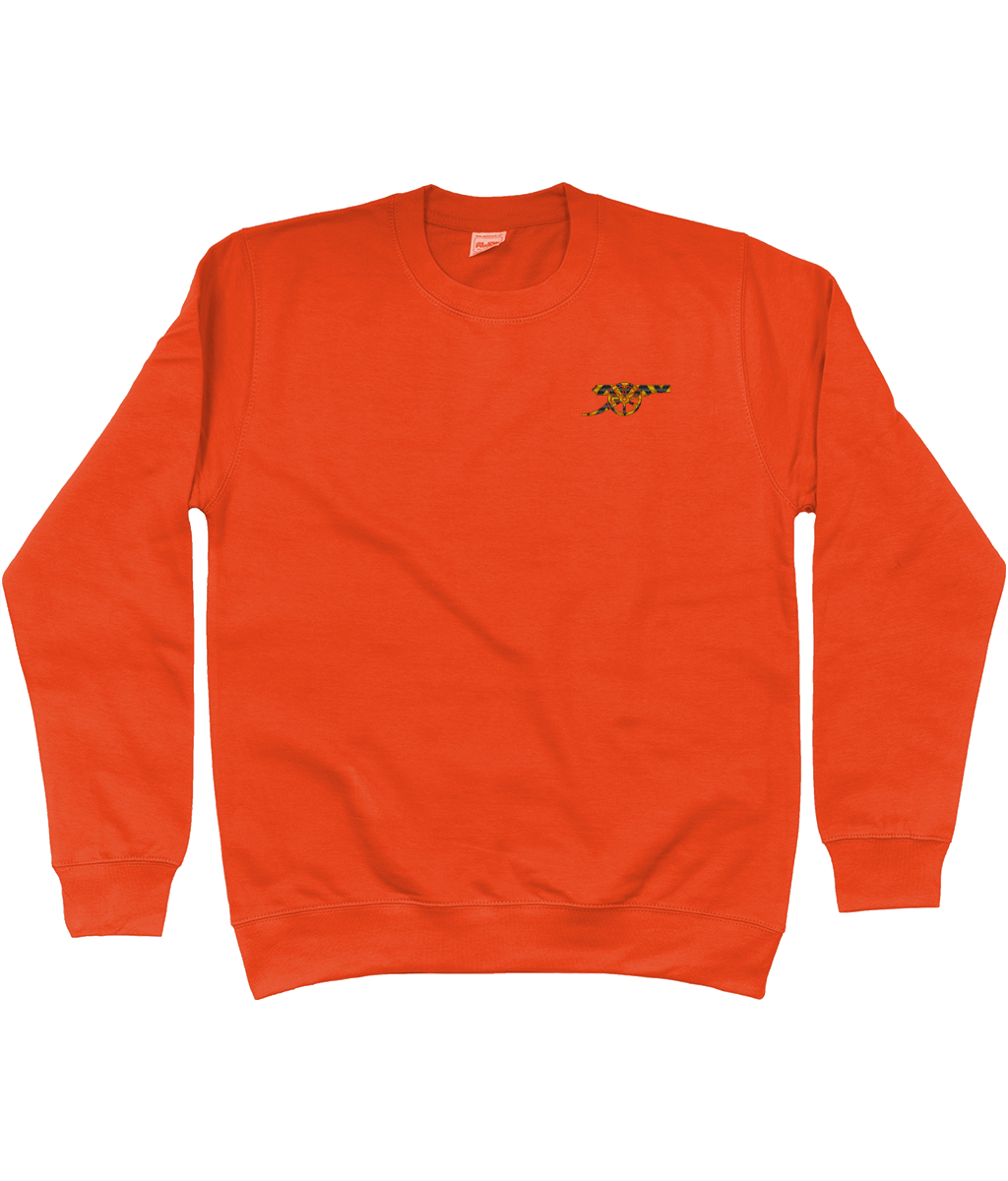 Bruised Banana embroidered Arsenal sweatshirt in Burnt Orange, Legends in Thread