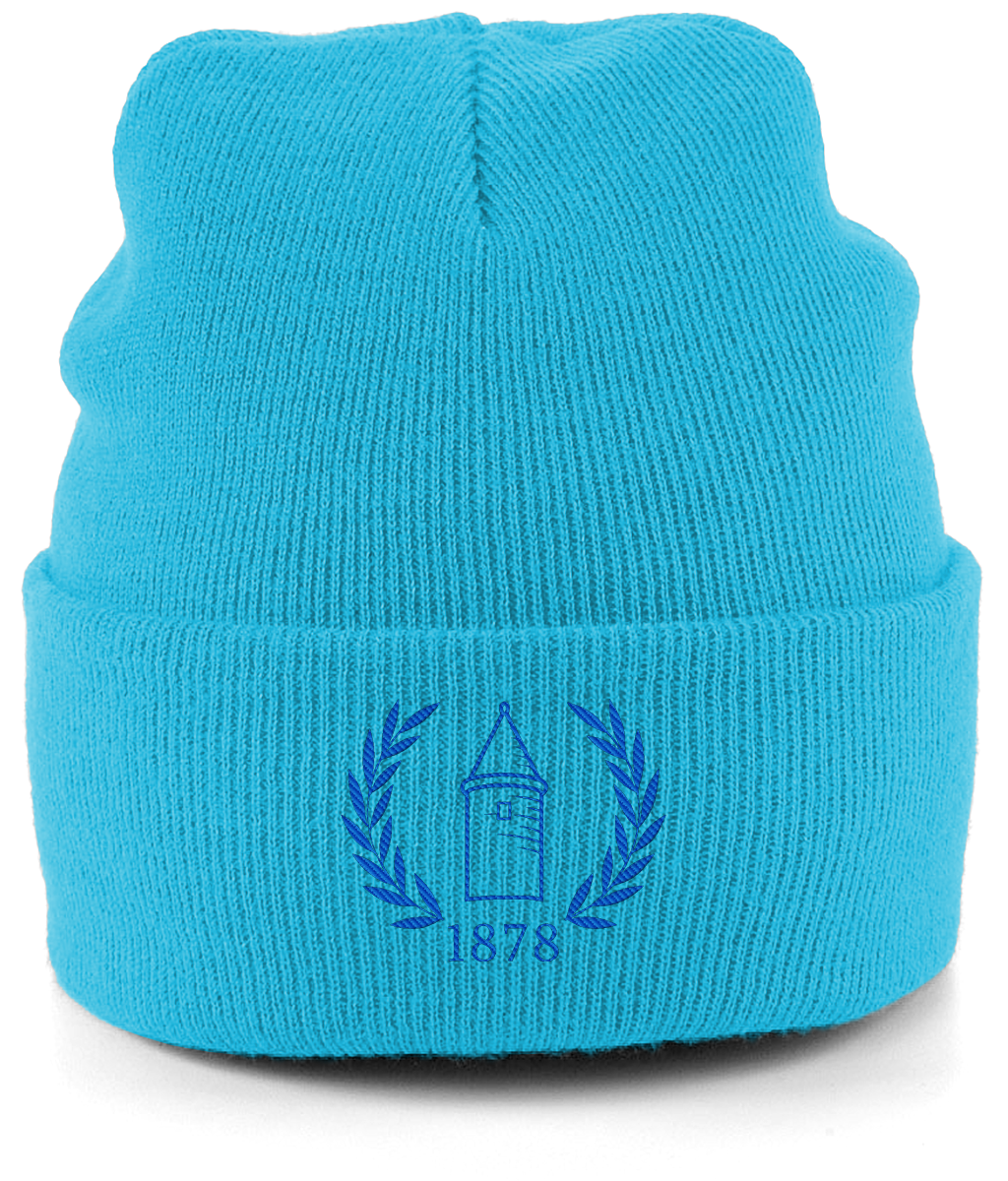 EFC 1878 embroidered Everton beanie in Surf Blue, Legends in Thread