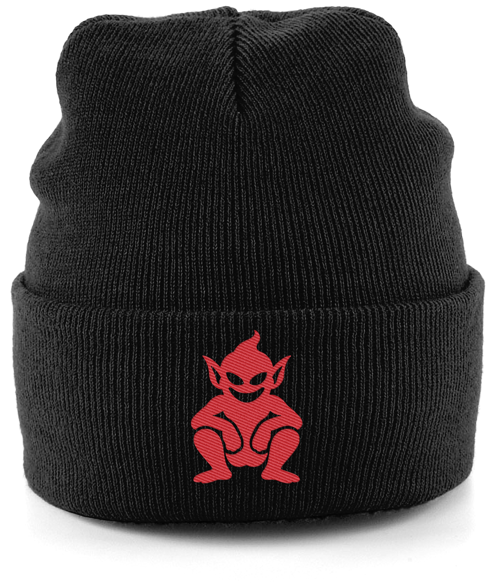 Lincoln Imp embroidered Lincoln City beanie in Black, Legends in Thread