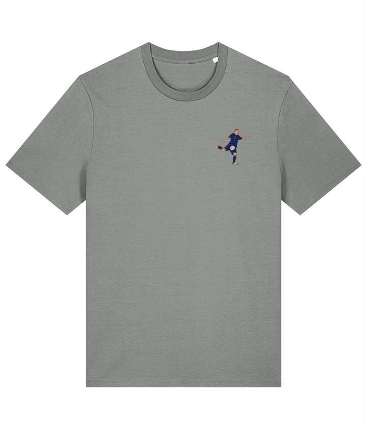 Iniesta World Cup Goal embroidered Spain cotton tee, Legends in Thread