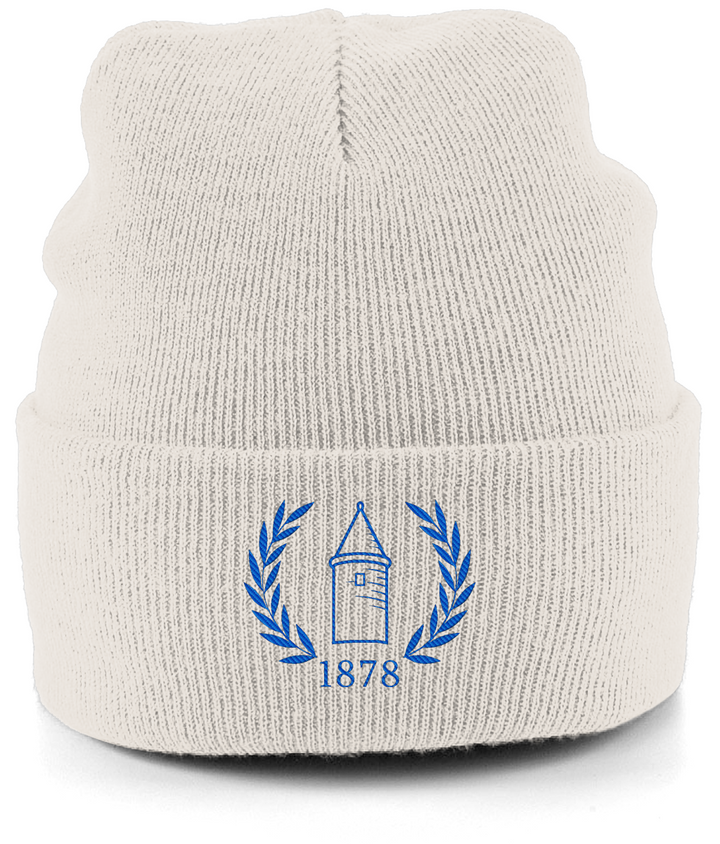 EFC 1878 embroidered Everton beanie in Natural Stone, Legends in Thread