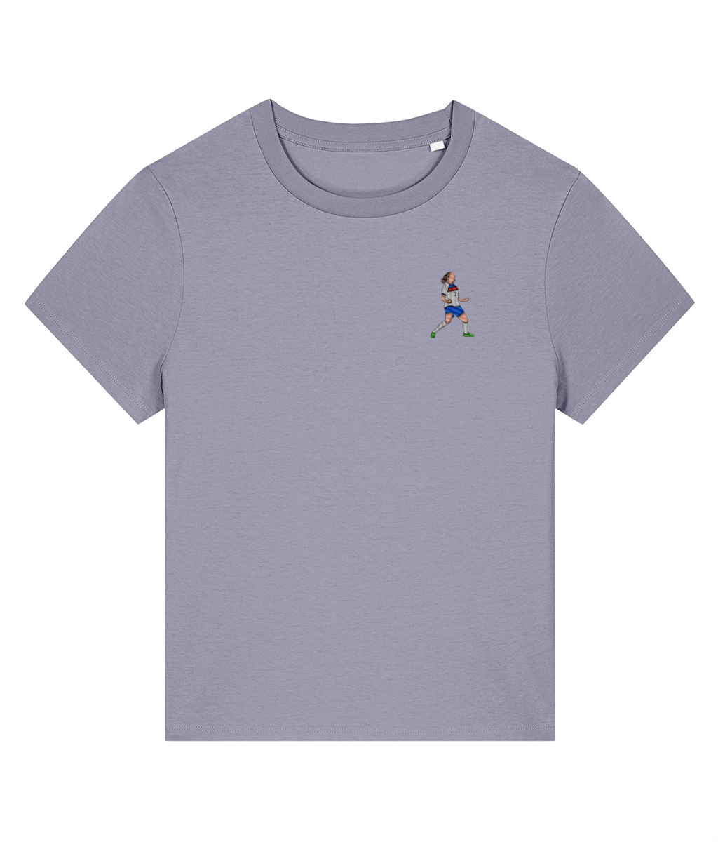 Ladies Lucy Bronze Celebration embroidered England Lionesses ladies fit t-shirt, Legends in Thread