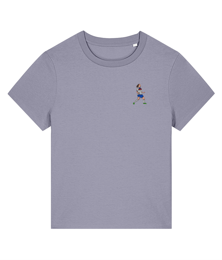 Ladies Lucy Bronze Celebration embroidered England Lionesses ladies fit t-shirt, Legends in Thread