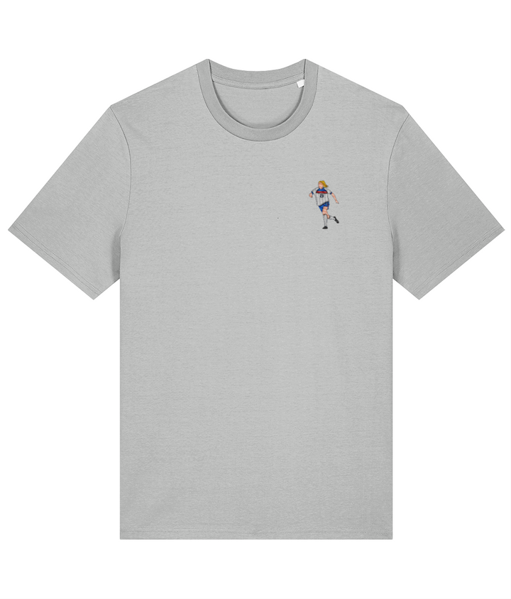 Alessia Russo embroidered England cotton tee in Heather Grey, Legends in Thread