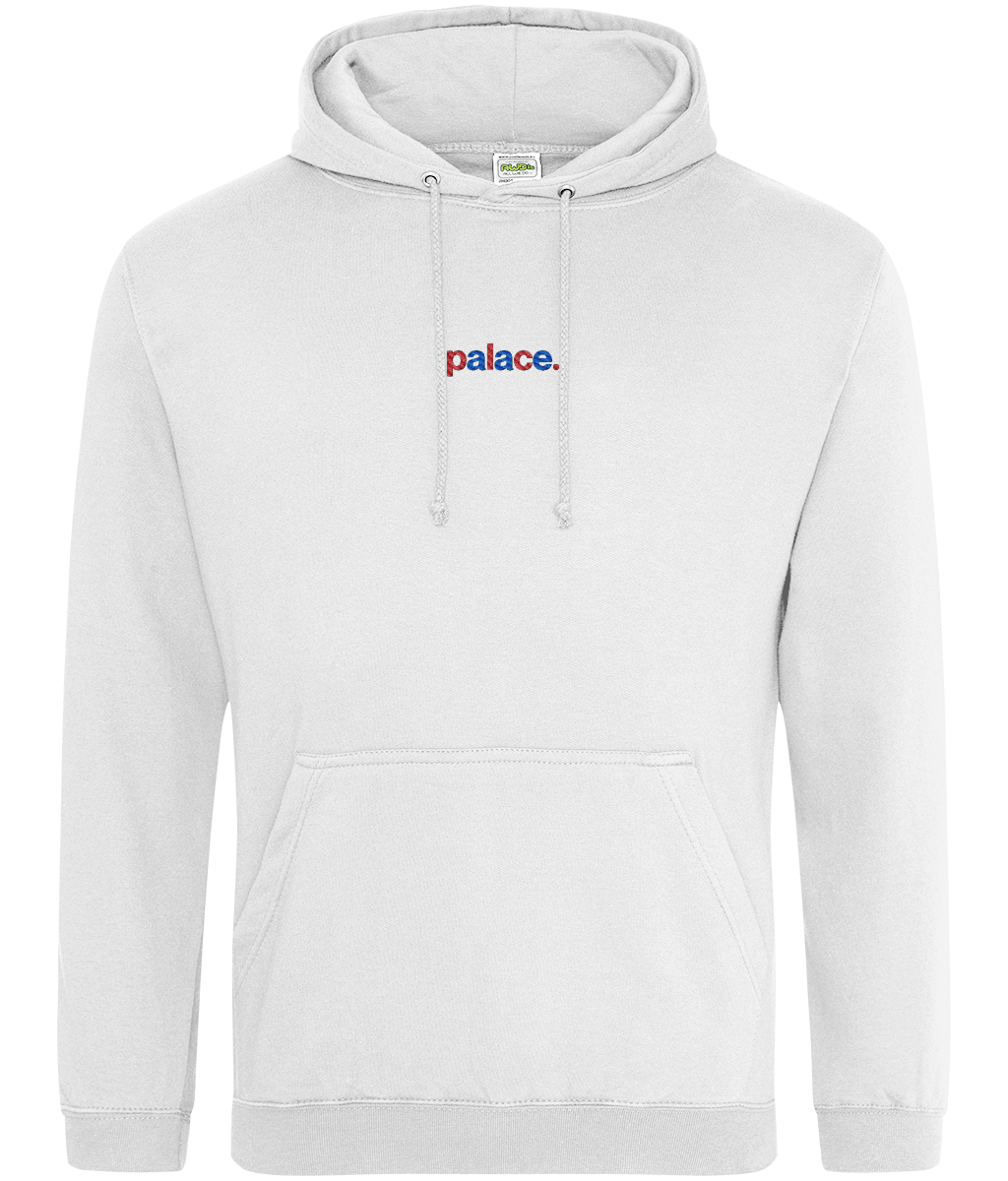 palace. embroidered Crystal Palace hoodie in Arctic White, Legends in Thread