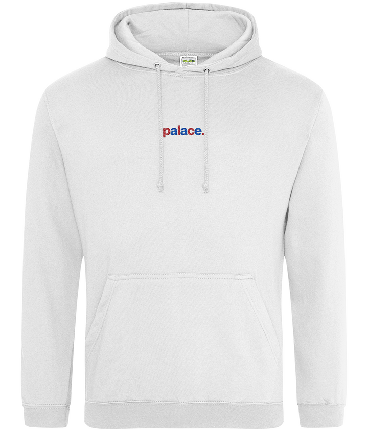 palace. embroidered Crystal Palace hoodie in Arctic White, Legends in Thread