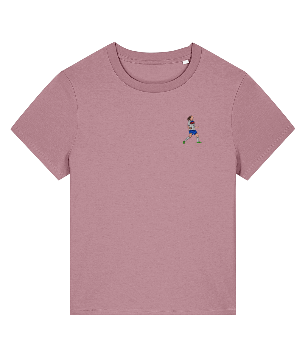 Ladies Lucy Bronze Celebration embroidered England Lionesses ladies fit t-shirt, Legends in Thread