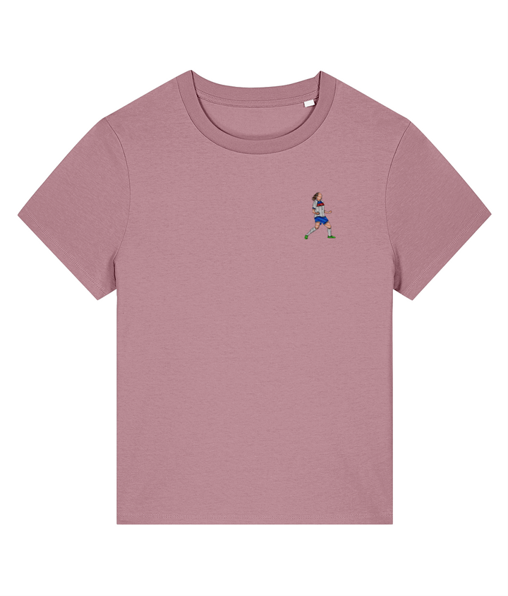 Ladies Lucy Bronze Celebration embroidered England Lionesses ladies fit t-shirt, Legends in Thread