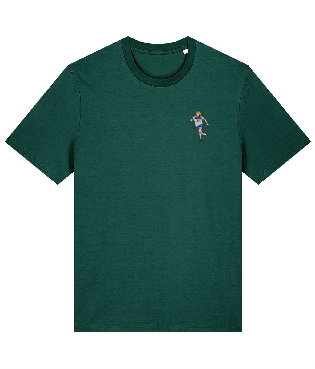 Alessia Russo embroidered England cotton tee in Glazed Green, Legends in Thread