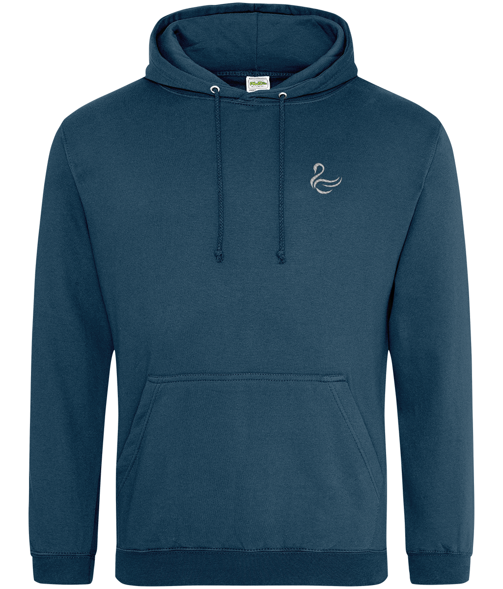 Swansea Swan embroidered Swansea City hoodie in Ink Blue, Legends in Thread