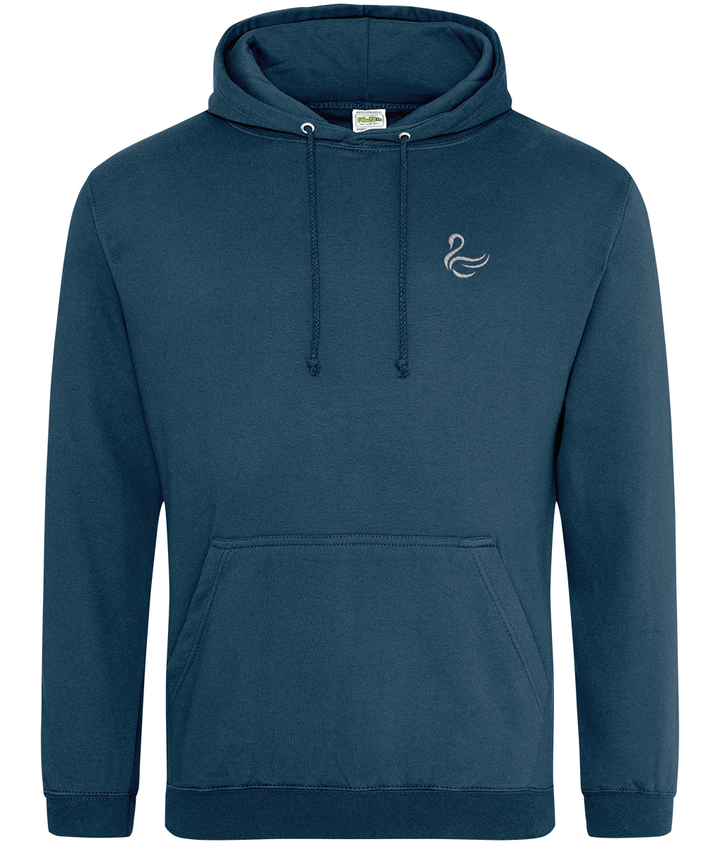 Swansea Swan embroidered Swansea City hoodie in Ink Blue, Legends in Thread