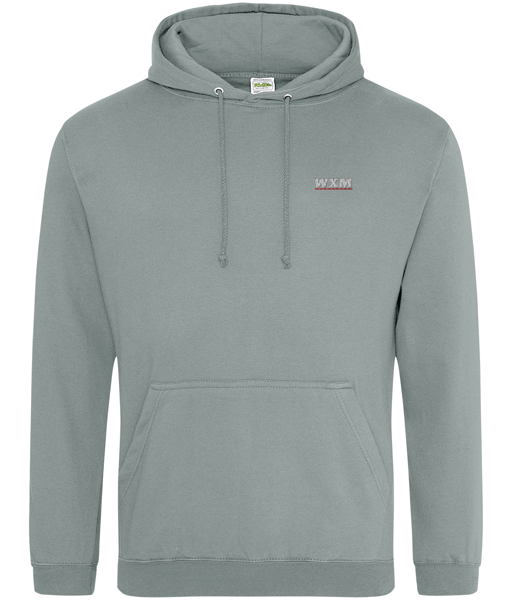 WXM embroidered Wrexham hoodie in Platinum Grey, Legends in Thread