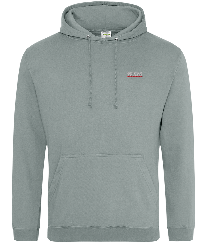 WXM embroidered Wrexham hoodie in Platinum Grey, Legends in Thread