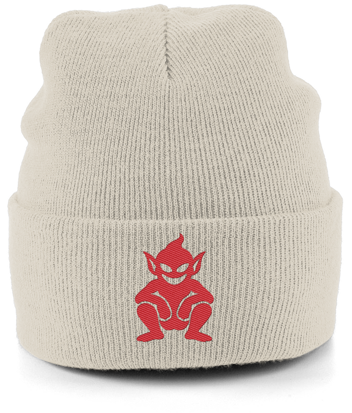 Lincoln Imp embroidered Lincoln City beanie in Almond, Legends in Thread