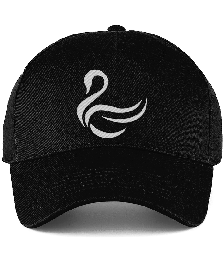 Swansea Swan embroidered Swansea City baseball cap in Black, Legends in Thread