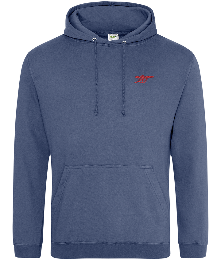 Arsenal Inspired Cannon embroidered Arsenal hoodie in Airforce Blue, Legends in Thread