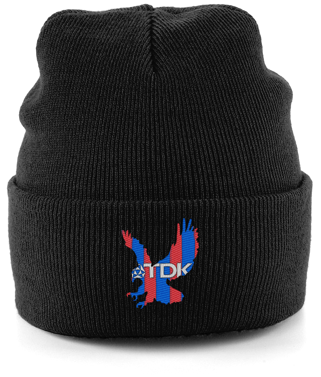 TDK Eagle embroidered Crystal Palace beanie in Black, Legends in Thread