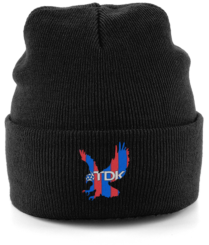 TDK Eagle embroidered Crystal Palace beanie in Black, Legends in Thread