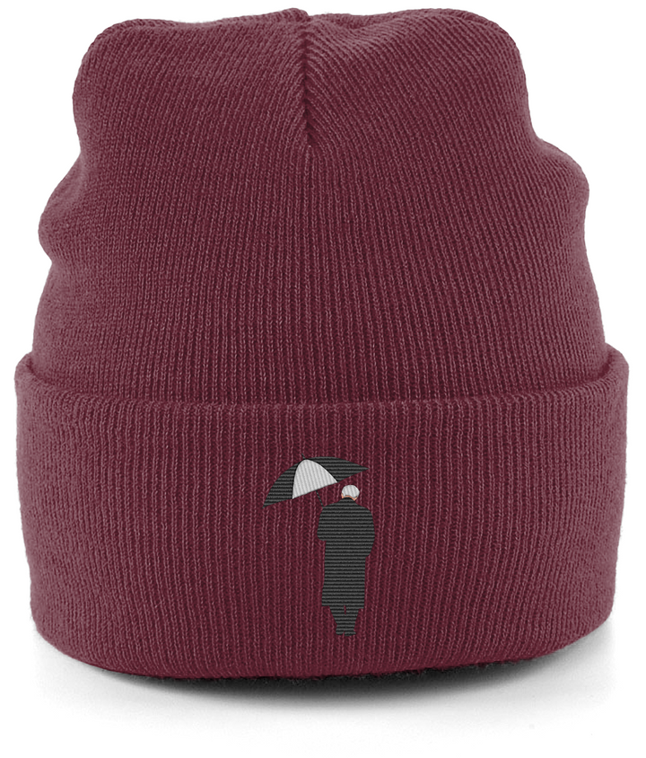 Bobby Robson Umbrella embroidered Newcastle United beanie in Burgundy, Legends in Thread