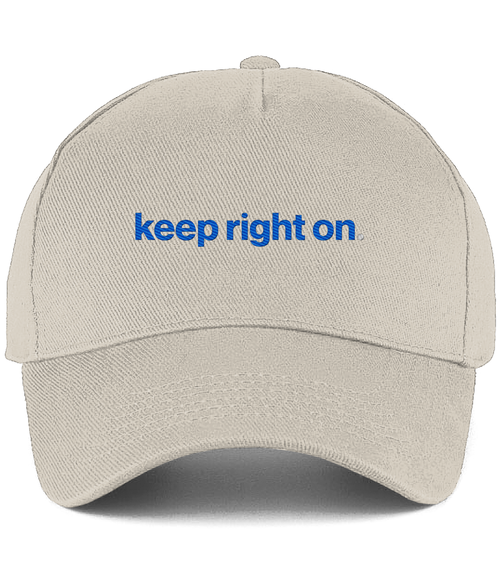 Keep Right On embroidered Birmingham City baseball cap in Putty, Legends in Thread