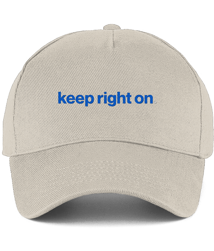 Keep Right On embroidered Birmingham City baseball cap in Putty, Legends in Thread