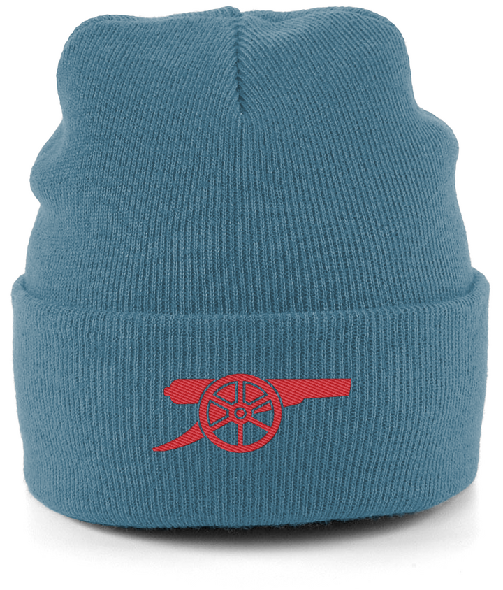 Arsenal Cannon embroidered Arsenal beanie in Airforce Blue, Legends in Thread