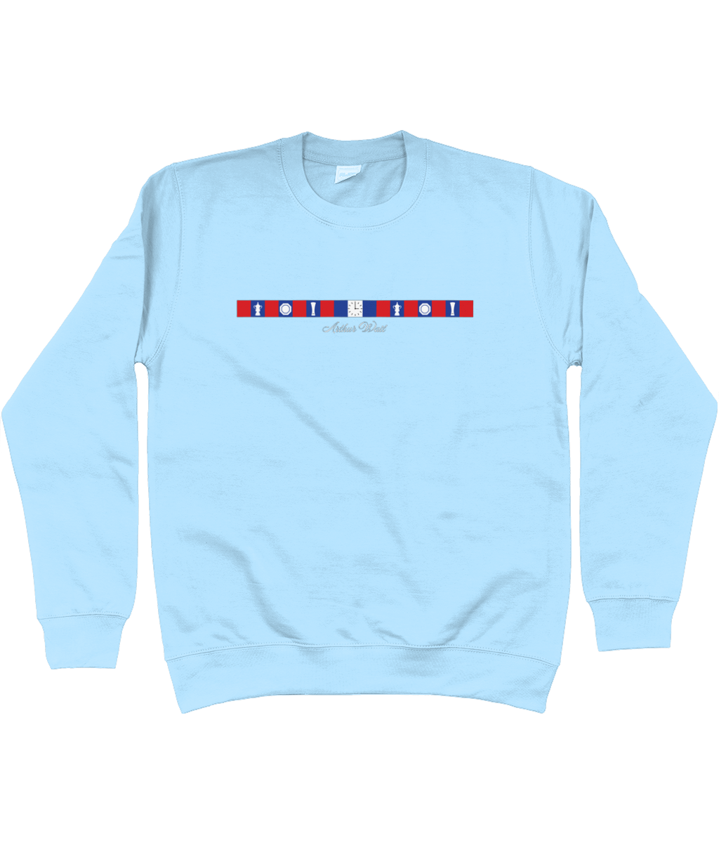 Arthur Wait Fascia Inspired printed Crystal Palace sweatshirt, Legends in Thread