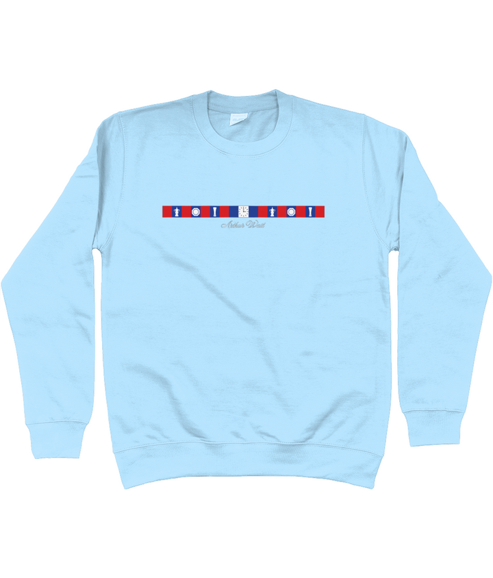 Arthur Wait Fascia Inspired printed Crystal Palace sweatshirt, Legends in Thread
