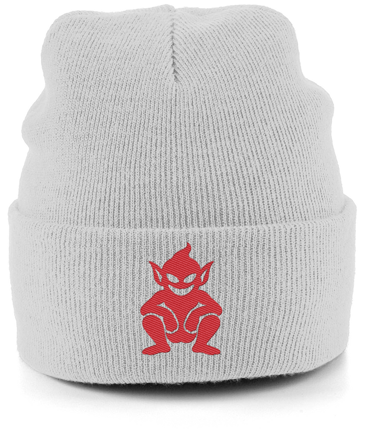 Lincoln Imp embroidered Lincoln City beanie in Cloud Grey, Legends in Thread