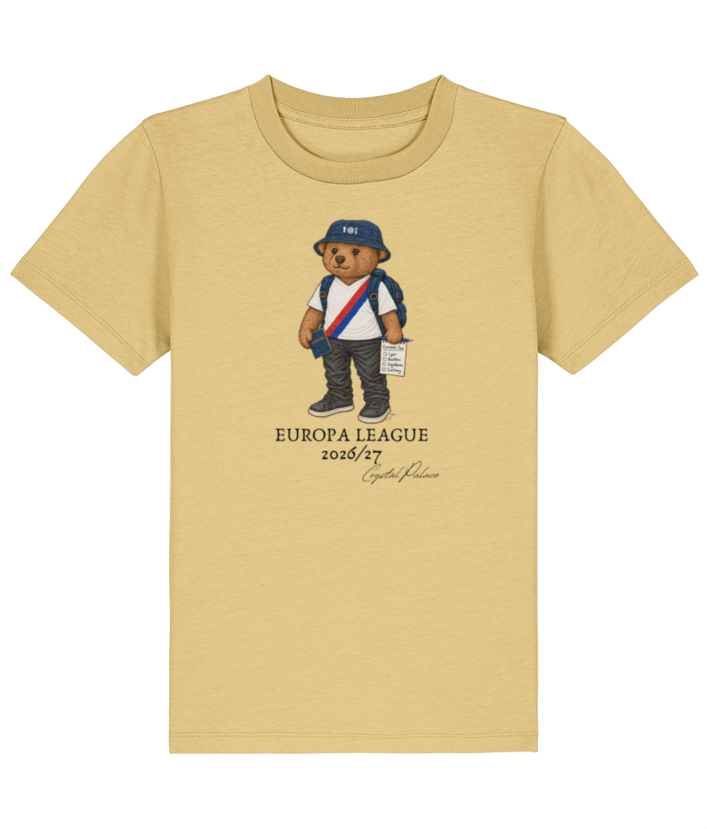 Selby Europa League printed Crystal Palace kids tee in Viva Yellow, Legends in Thread