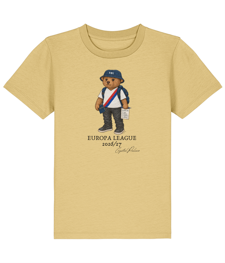 Selby Europa League printed Crystal Palace kids tee in Viva Yellow, Legends in Thread