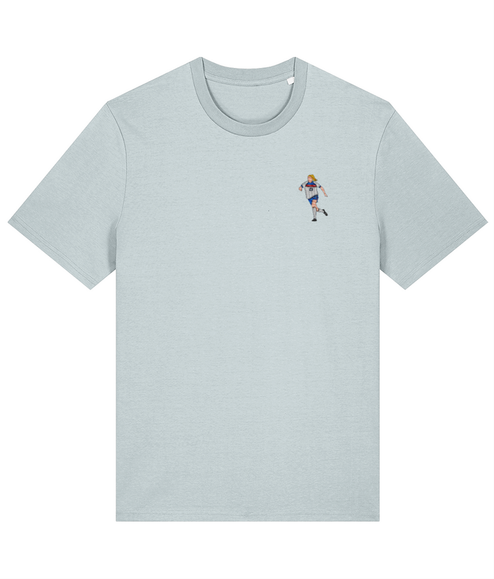 Alessia Russo embroidered England cotton tee in Blue Ice, Legends in Thread