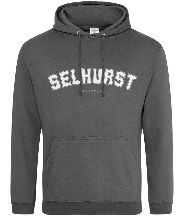 Selhurst Hoodie printed Crystal Palace hoodie in Charcoal, Legends in Thread