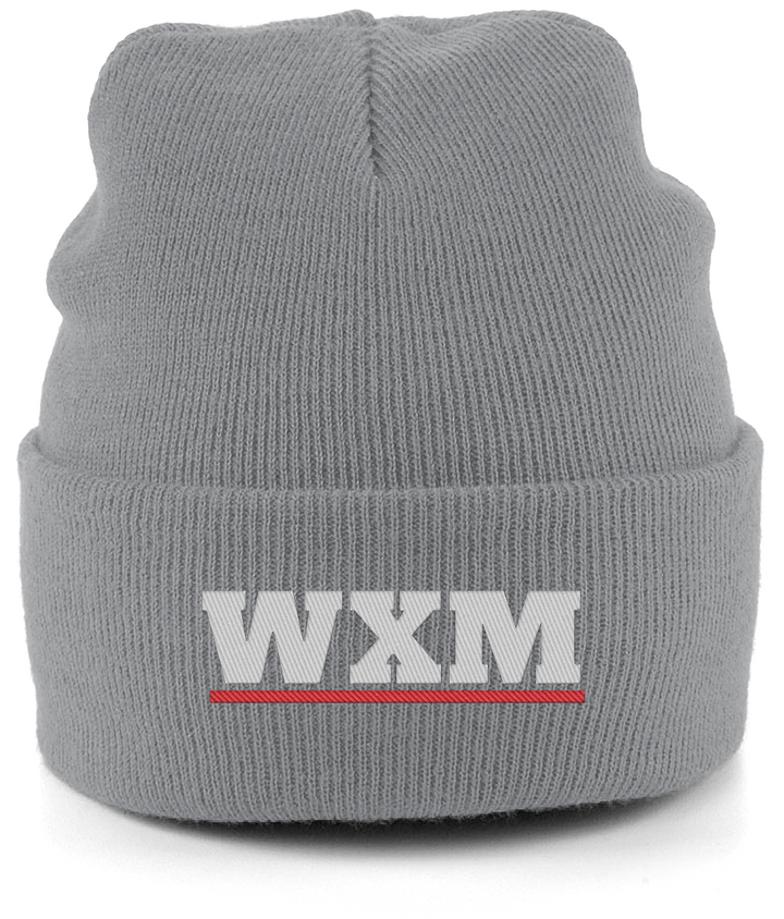 WXM embroidered Wrexham beanie in Antique Grey, Legends in Thread