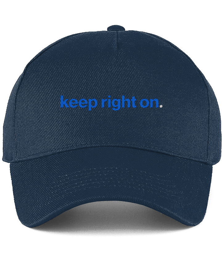 Keep Right On embroidered Birmingham City baseball cap in French Navy, Legends in Thread