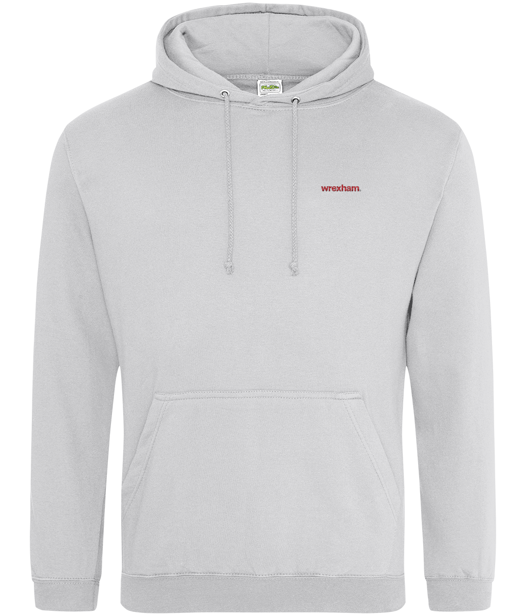 wrexham. embroidered Wrexham hoodie in Ash, Legends in Thread