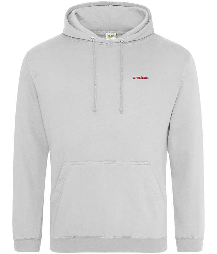 wrexham. embroidered Wrexham hoodie in Ash, Legends in Thread