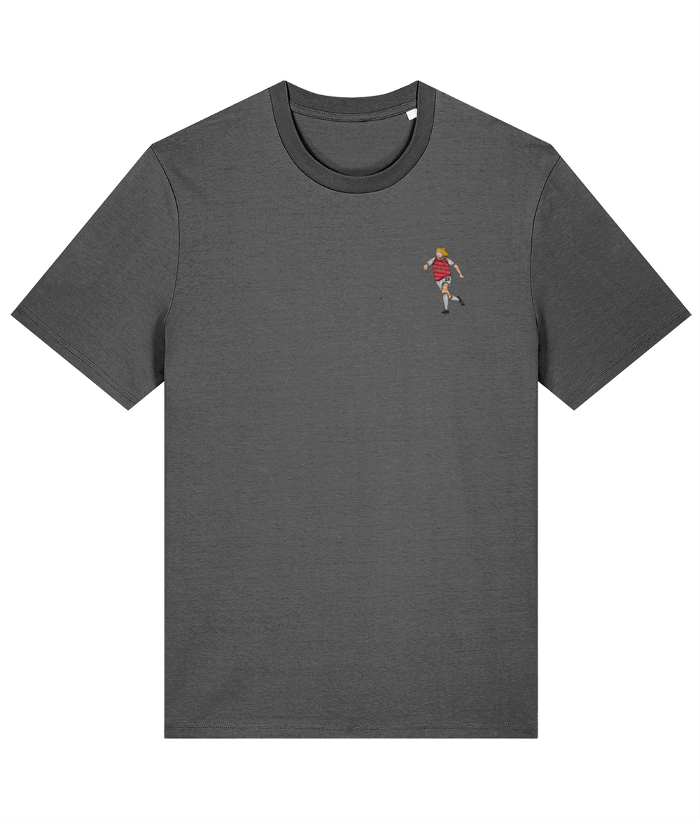 Alessia Russo embroidered Arsenal cotton tee in Anthracite, Legends in Thread