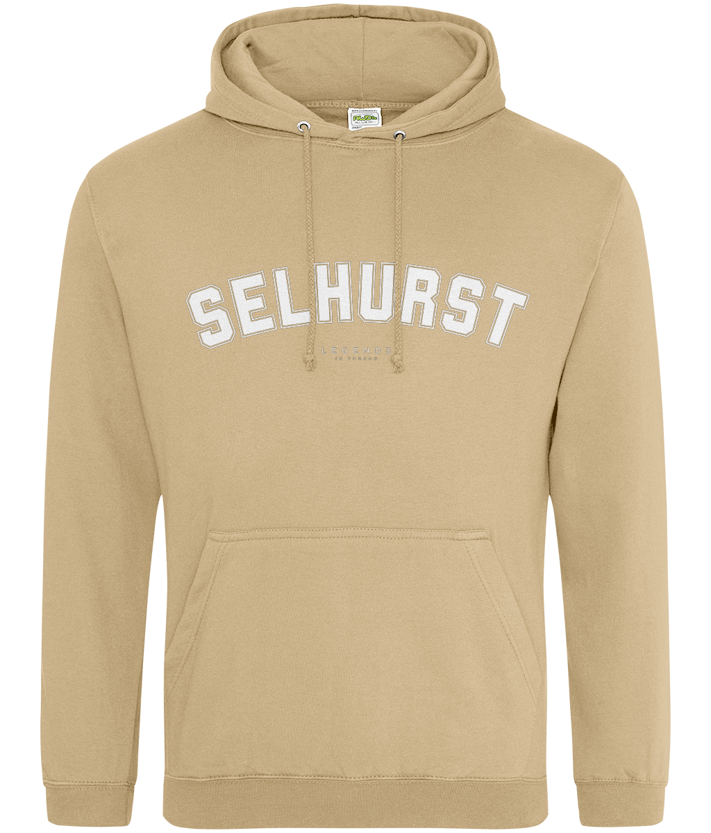 Selhurst Hoodie printed Crystal Palace hoodie in Desert Sand, Legends in Thread
