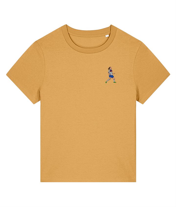 Ladies Lucy Bronze Celebration embroidered England Lionesses ladies fit t-shirt, Legends in Thread
