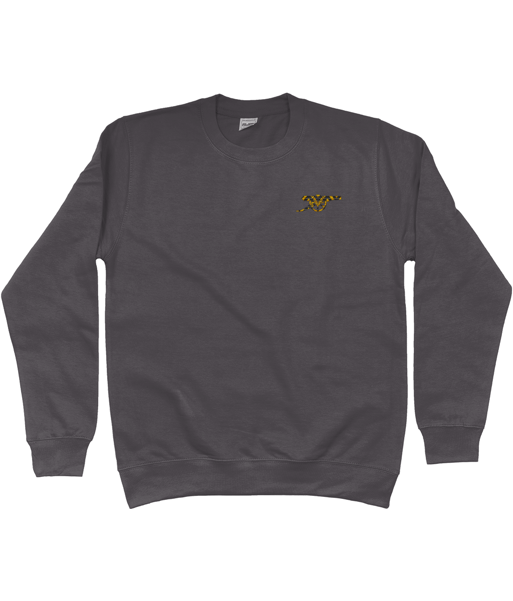 Bruised Banana embroidered Arsenal sweatshirt in Storm Grey, Legends in Thread