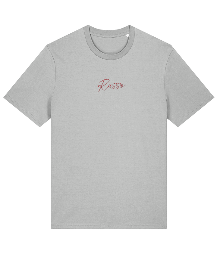Russo Embroidery embroidered Arsenal cotton tee in Heather Grey, Legends in Thread