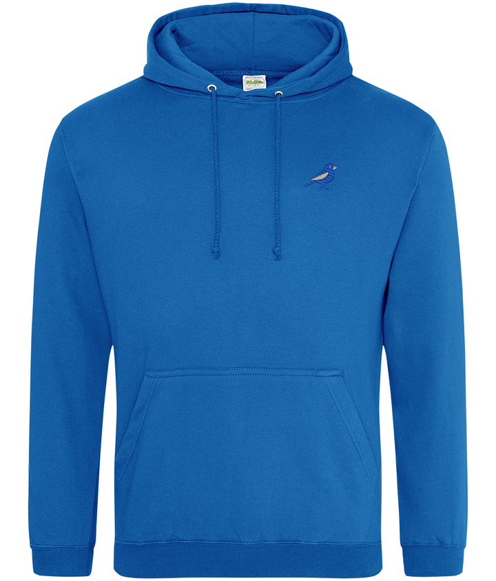 Cardiff Bluebird embroidered Cardiff City hoodie in Sapphire Blue, Legends in Thread