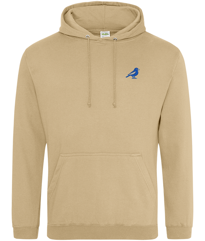 Cardiff Bluebird embroidered Cardiff City hoodie in Desert Sand, Legends in Thread